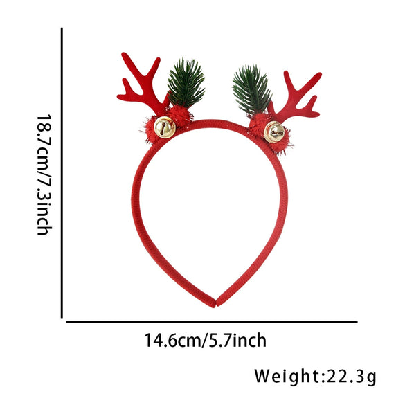 Christmas Hair Band Plastic Flocking Antler Cartoon Headwear