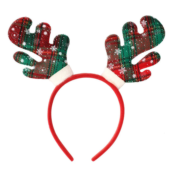 Christmas Headband Elk Antlers Cloth Handmade Hair Accessories