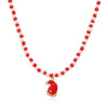 Christmas Necklace Alloy Soft Pottery Rice Beads Geometric Pendant For Women