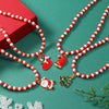 Christmas Necklace Alloy Soft Pottery Rice Beads Geometric Pendant For Women