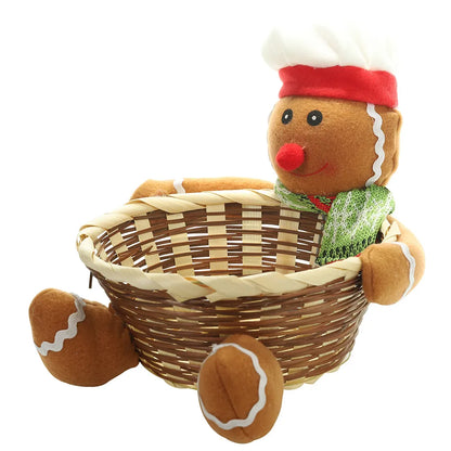 Christmas Nordic Style Cartoon Style Classic Style Santa Claus Gingerbread Snowman Cloth Rattan Party Festival Decorative Props