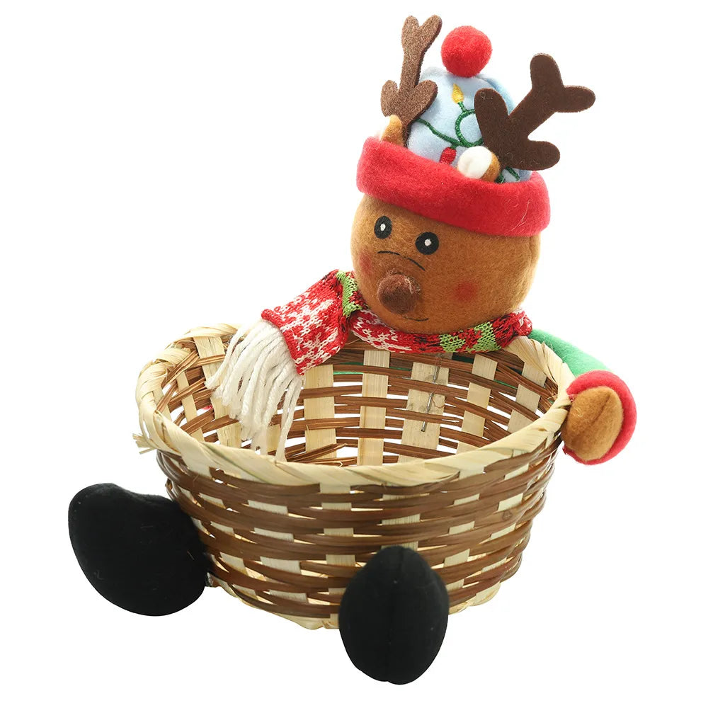 Christmas Nordic Style Cartoon Style Classic Style Santa Claus Gingerbread Snowman Cloth Rattan Party Festival Decorative Props