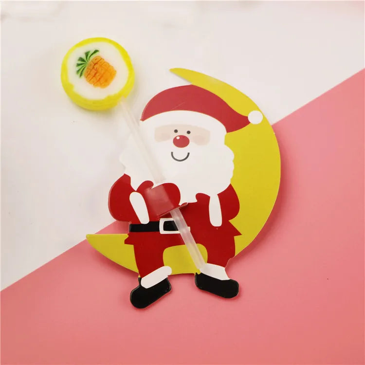 Christmas Nordic Style Cute Animal Santa Claus Snowman Paper Card Christmas Party Candy Decoration Card