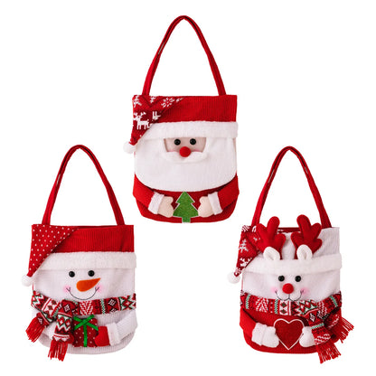 Christmas Nordic Style Santa Claus Snowman Cloth Polyester Party Festival Gift Bags