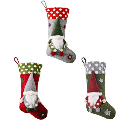 Christmas Ornaments Forest Elderly Lamb Christmas Socks Faceless Doll Christmas Socks Gift Bag Wholesale