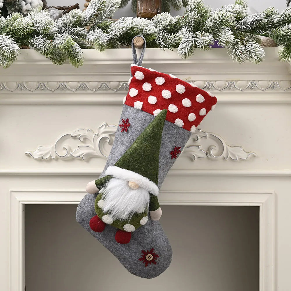 Christmas Ornaments Forest Elderly Lamb Christmas Socks Faceless Doll Christmas Socks Gift Bag Wholesale