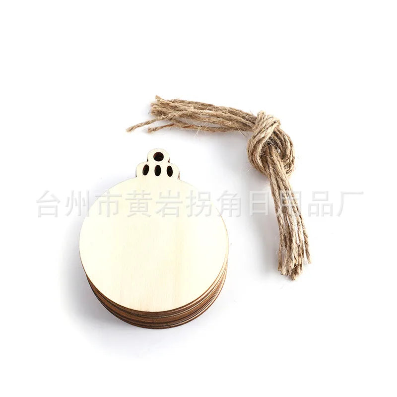 Christmas Pendant Home Decoration Wooden Crafts Creative Carving Wood Chips Christmas Tree Ornaments Gifts