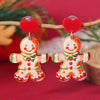 Christmas Printed Acrylic Double Sided Earrings With Snowman Snowflake Elk Gingerbread Man Panda Minimalist Style Unisex