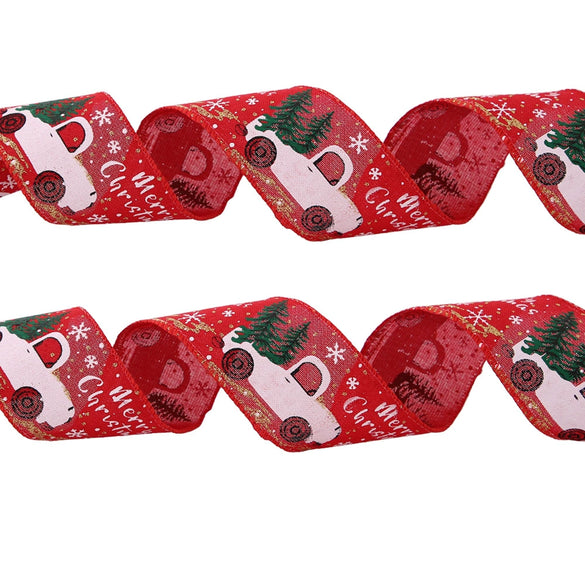 Christmas Ribbon Cloth Cartoon Style For Decorations And Gift Box Packaging