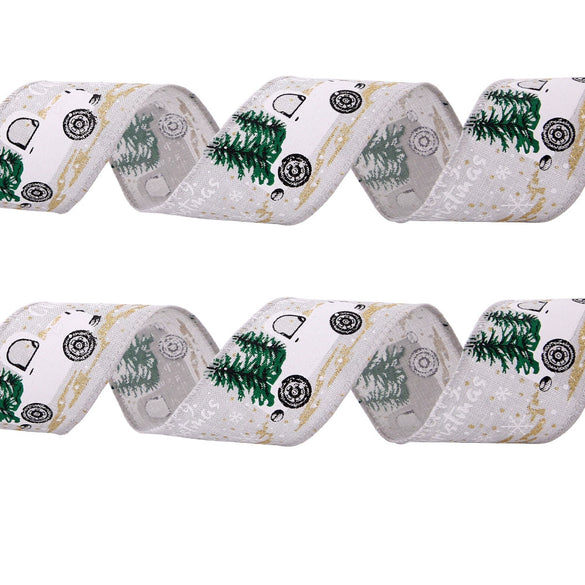 Christmas Ribbon Cloth Cartoon Style For Decorations And Gift Box Packaging