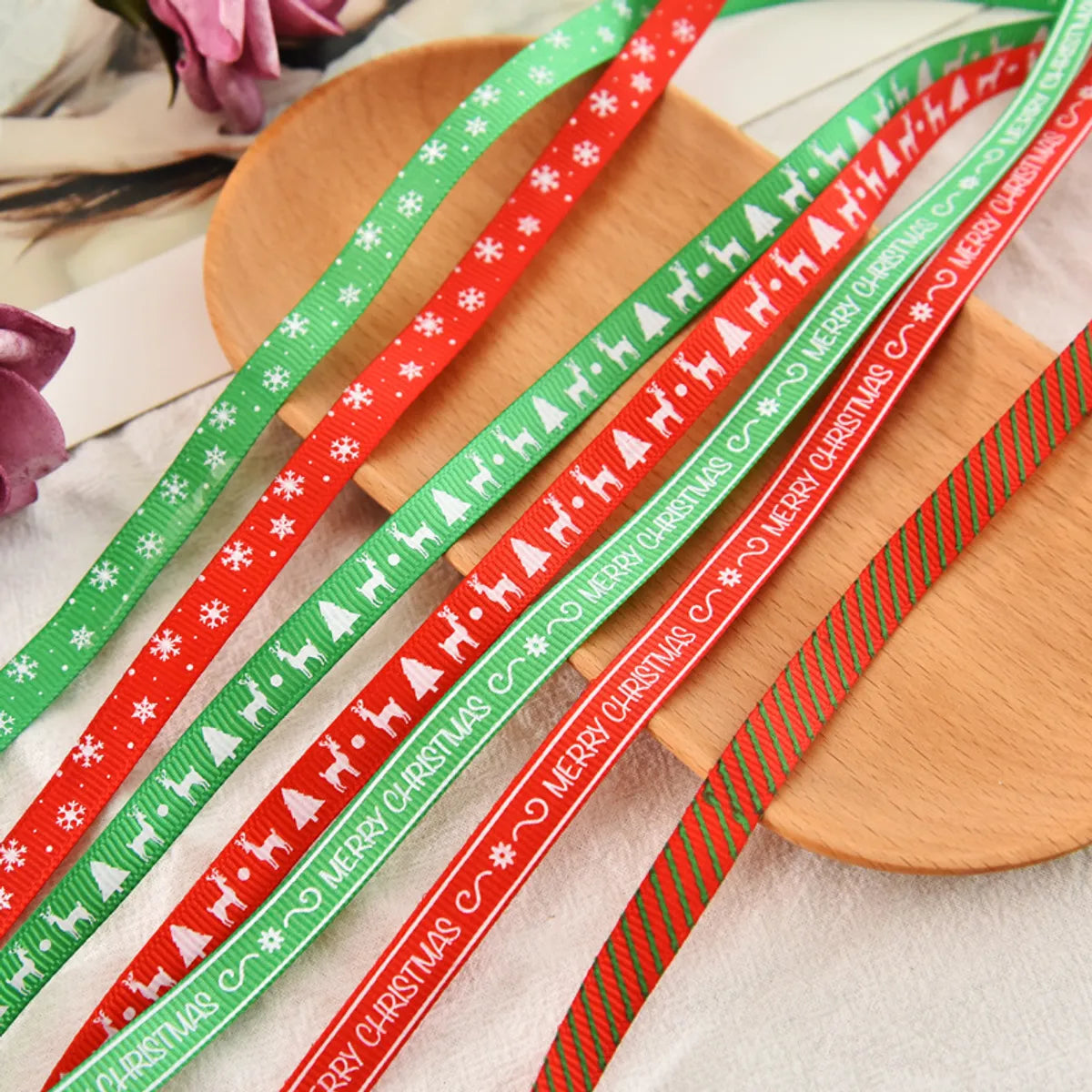 Christmas Ribbon Spot 1cm Small Roll  Ribbon Gift Wrapping Ribbon