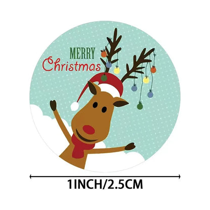 Christmas Santa Claus Deer Pvc Party Gift Stickers