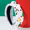 Christmas Series Cloth Hairband With Diamond Design And Festival Elements For Women