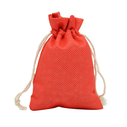 Christmas Simple Style Solid Color Linen Daily Gift Bags