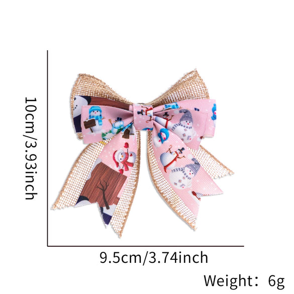 Christmas Small Double Layer Bow Gift Box Decoration Plaid Bow