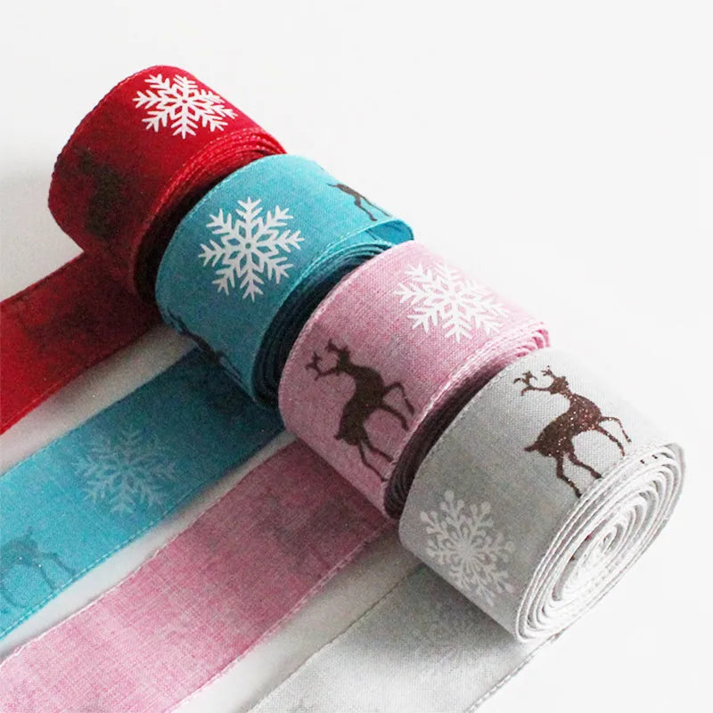 Christmas Snowflake Deer Cloth Party Gift Wrapping Supplies