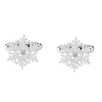 Christmas Snowflake Diamond Cufflinks Wholesale Accessories Nihaojewelry