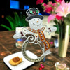 Christmas Snowman Brooch With Diamond Accents Cartoon Alloy Holiday Jewelry Accessory Unisex Festive Decoration Wholesale