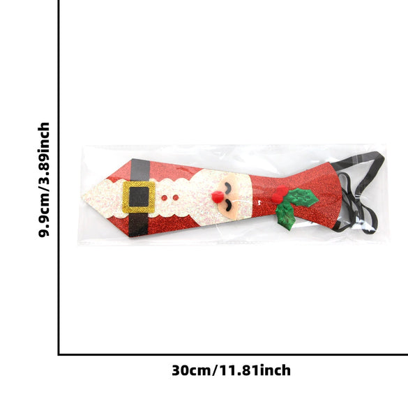 Christmas Tie With Cartoon Santa Elk Christmas Tree Snowman For Children As Party Costume Accessories And Gift