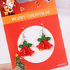 Christmas Tree Snowflake Earrings Plastic Alloy