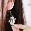 Christmas Tree Snowflake Earrings Plastic Alloy