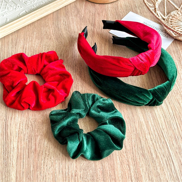 Christmas Velvet Handmade Hair Band For Women