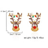 Christmasthemed Electroplated Alloy Drop Earrings With Rhinestone Snowman Reindeer And Gingerbread Motifs