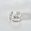 Classic C Type Luxury Full Diamond All Match Geometric Ear Clip Earrings For Women In Silver With Electroplating