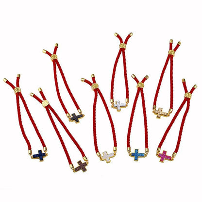 Classic Cross Jewelry Pull Red Rope Nhas128382