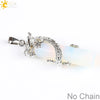 Classic Natural Stone Crystal Column Pendant Necklace Copper Electroplated Minimalist Totem Dragon Design Jewelry For Men And Women