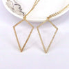 Classic Simple Copper Gold Plated Necklace With Micro Inlaid Zircon Water Drop Geometric Pendant On Water Wave Chain For Unisex Wear