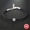 Classic Simple S925 Sterling Silver Women's Couple Bracelet With Single Diamond Geometric Design Electroplated