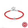 Classic Simple S925 Sterling Silver Women's Couple Bracelet With Single Diamond Geometric Design Electroplated