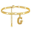 Classic Stainless Steel Letter Anklet Cuban Chain Fashion Summer Anklet For Women And Men