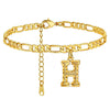 Classic Stainless Steel Letter Anklet Cuban Chain Fashion Summer Anklet For Women And Men