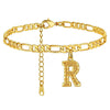Classic Stainless Steel Letter Anklet Cuban Chain Fashion Summer Anklet For Women And Men
