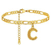 Classic Stainless Steel Letter Anklet Cuban Chain Fashion Summer Anklet For Women And Men