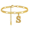 Classic Stainless Steel Letter Anklet Cuban Chain Fashion Summer Anklet For Women And Men
