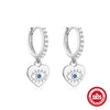 Classic 925 Sterling Silver Earrings With Geometric Pattern And Electroplating For Women