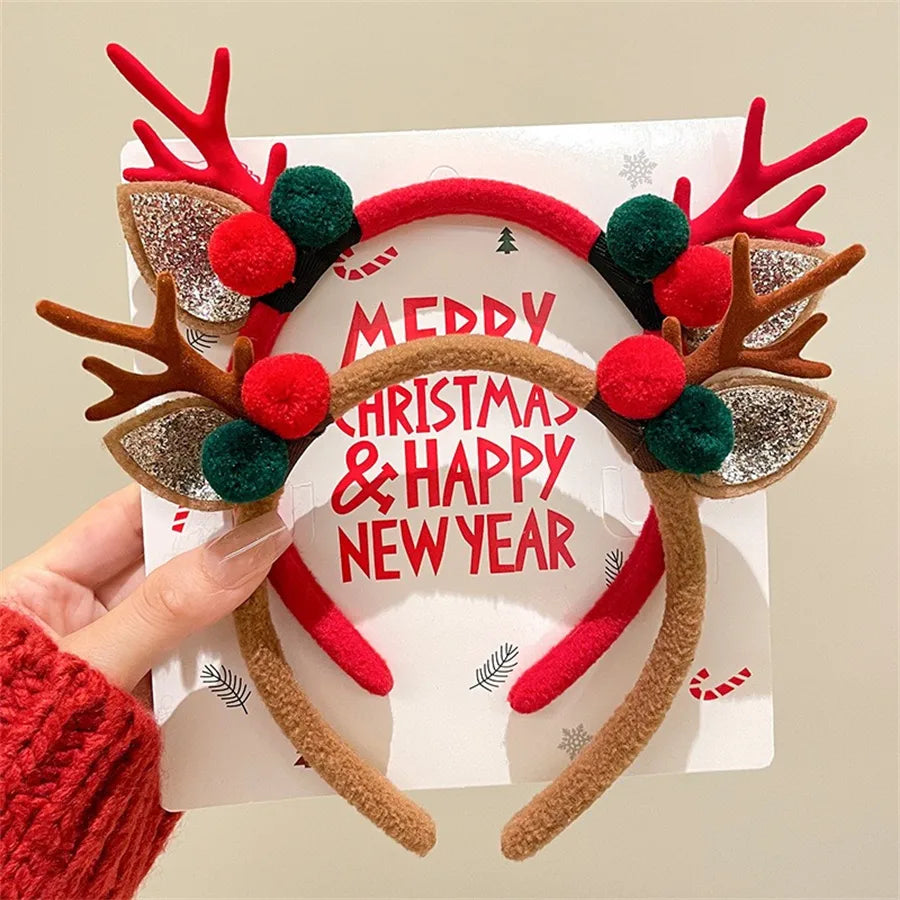 Classic Style Antlers Cloth Flannel Sequins Appliques Hair Band