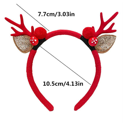 Classic Style Antlers Cloth Flannel Sequins Appliques Hair Band