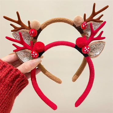 Classic Style Antlers Cloth Flannel Sequins Appliques Hair Band