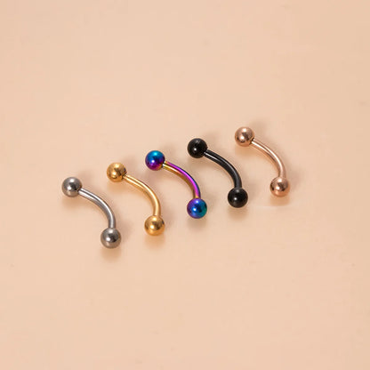 Classic Style Ball Pure Titanium Plating 18k Gold Plated Lip Stud Eyebrow Nails Ear Studs