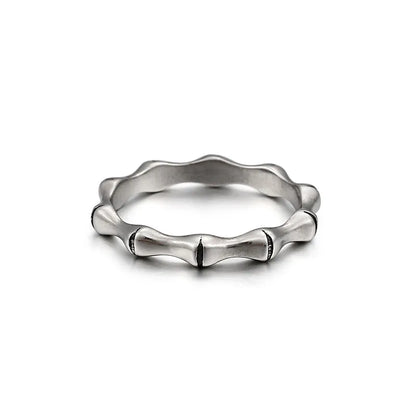 Classic Style Bamboo Titanium Steel Unisex Rings