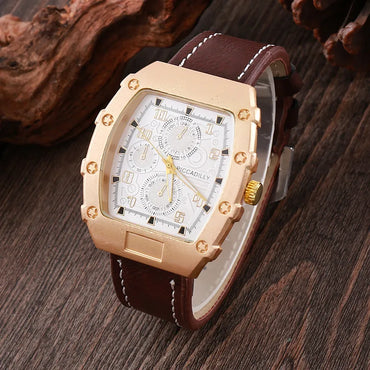 Classic Style British Style Square Needle Quartz Men'S Watches