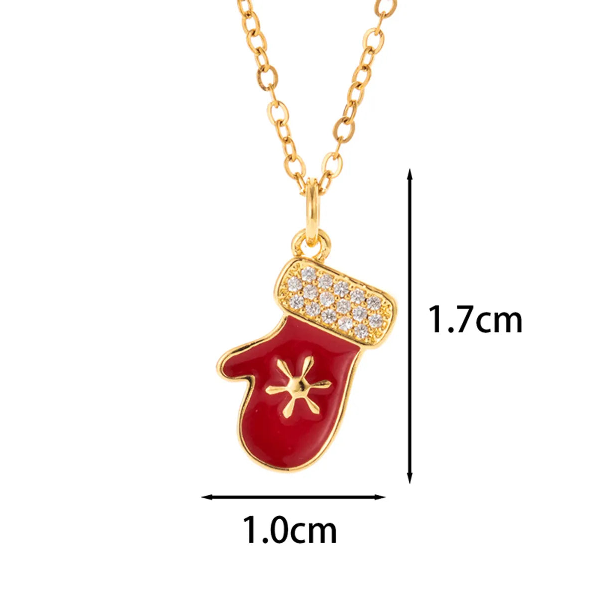 Classic Style Christmas Hat Christmas Tree Santa Claus Stainless Steel Copper Plating Inlay Zircon 18k Gold Plated Pendant Necklace