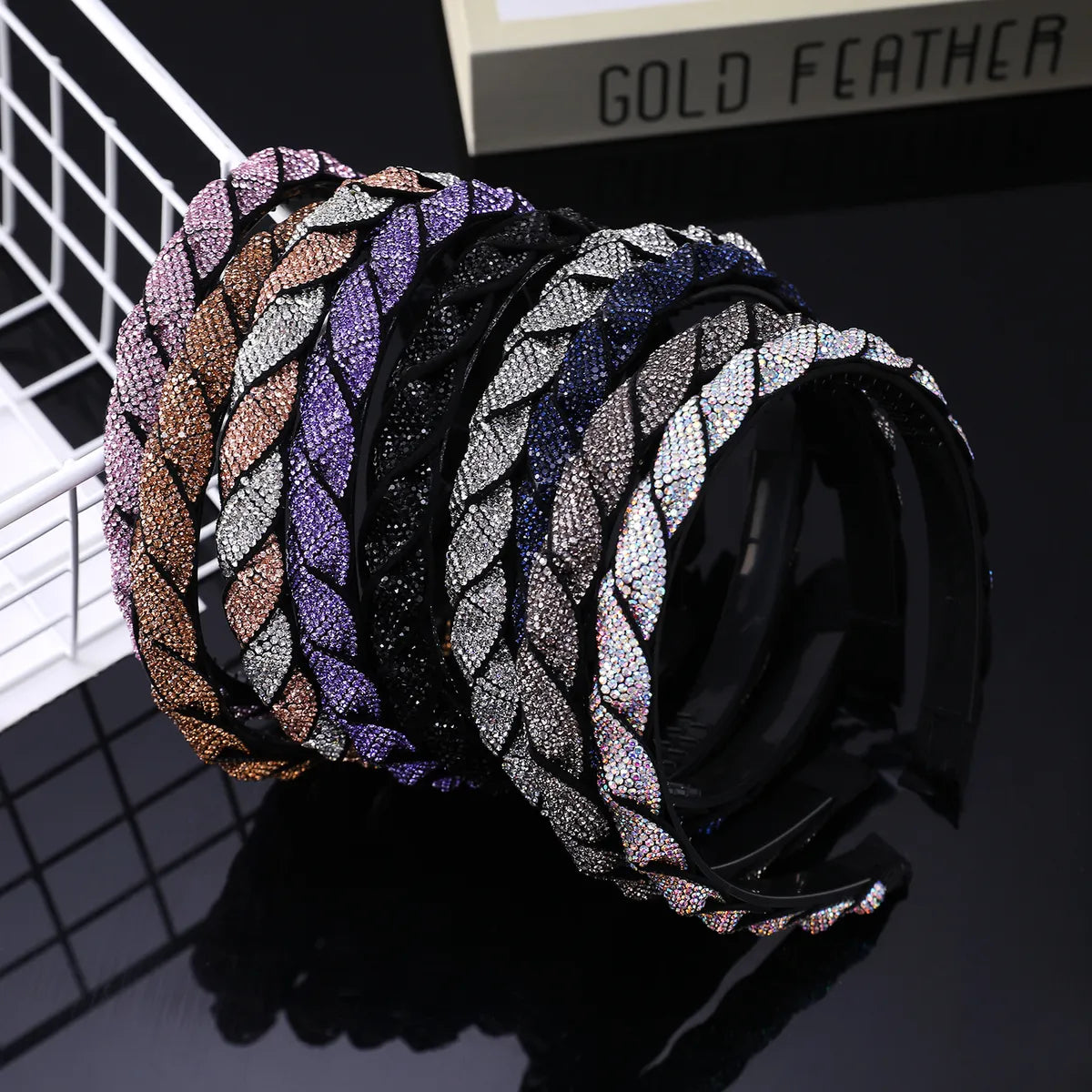 Classic Style Color Block Rhinestone Inlay Rhinestones Hair Band