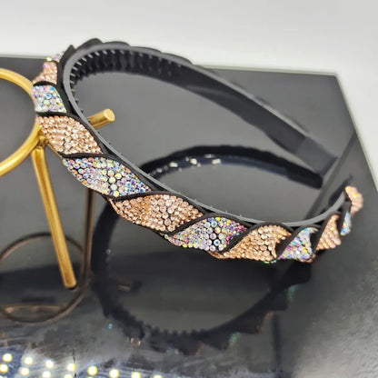 Classic Style Color Block Rhinestone Inlay Rhinestones Hair Band