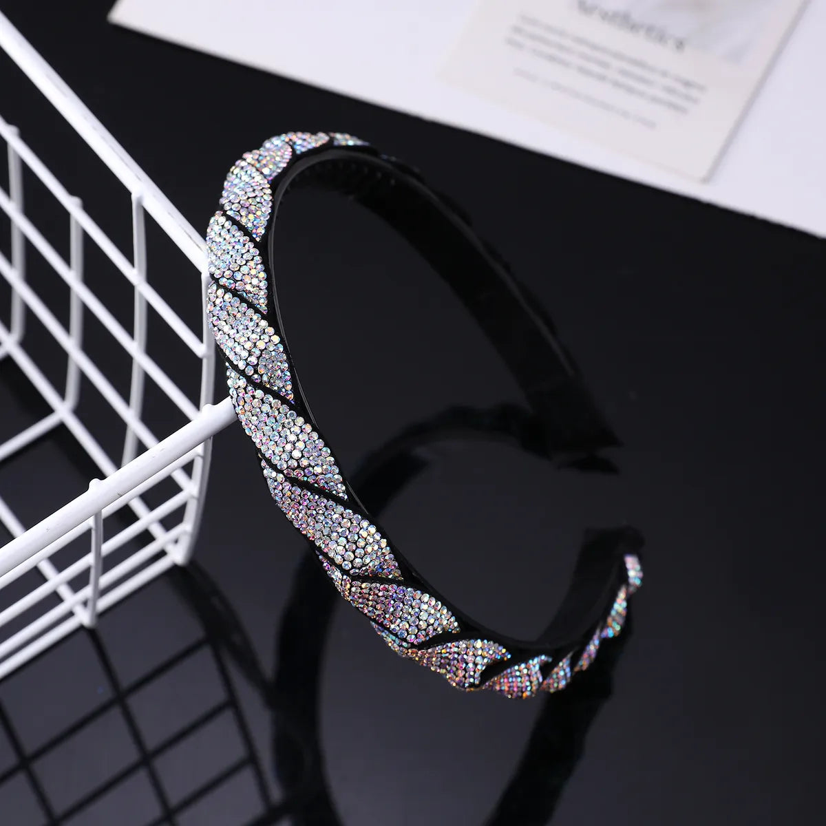 Classic Style Color Block Rhinestone Inlay Rhinestones Hair Band