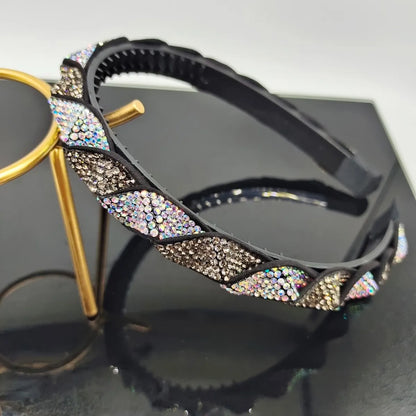 Classic Style Color Block Rhinestone Inlay Rhinestones Hair Band